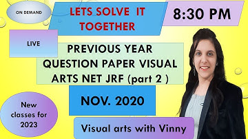 UGC NET JRF VISUAL ARTS NOV. 2020 SOLVED PAPER part 2