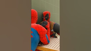 Spider-Man Vs Deadpool | Epic Arm wrestling Challenge #shorts #animation