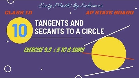 #10thMathematics#tangentsandsecantsto a 🔵 🔴
