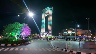 SUASANA KOTA PALANGKA RAYA DI MALAM HARI || BUNDARAN BESAR PALANGKA RAYA 2024