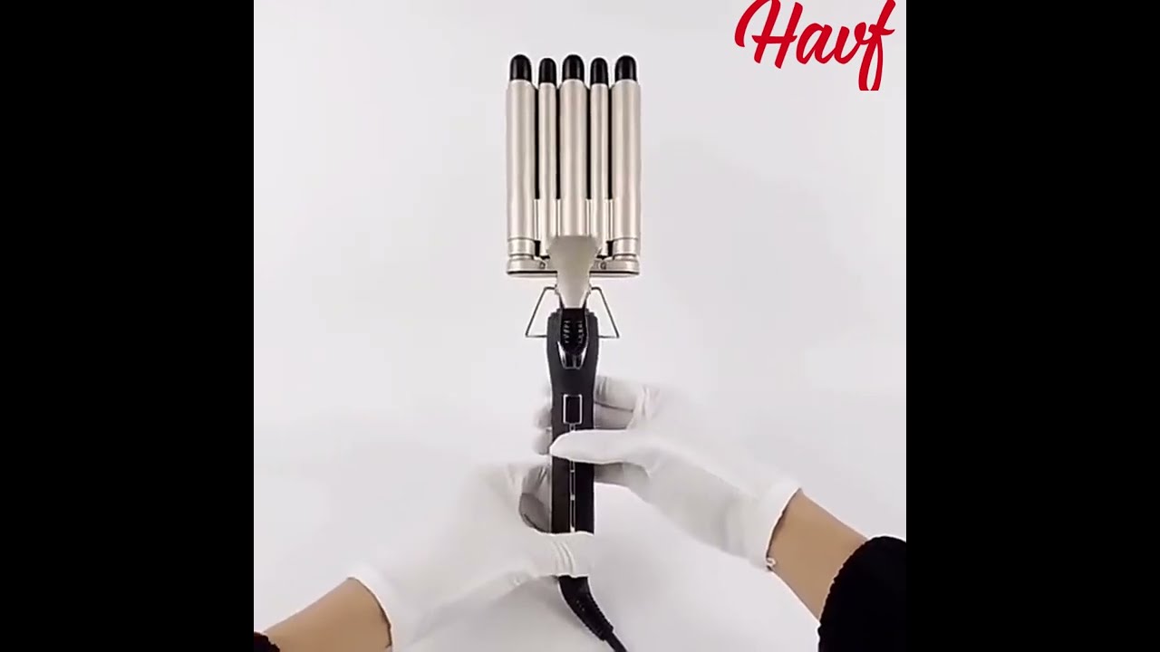 How to use Powerful 5-barrel Hair Crimper Waver