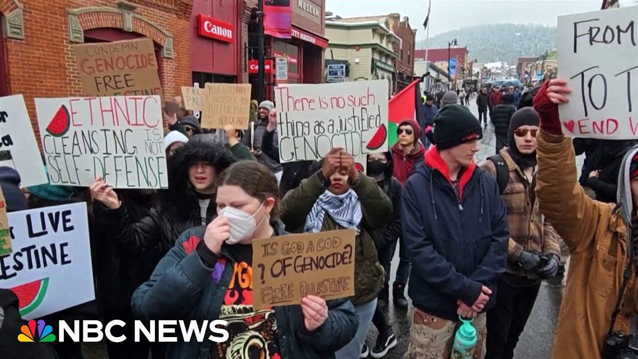 Pro-Palestinian demonstrators stage a protest at the Sundance Film Festival