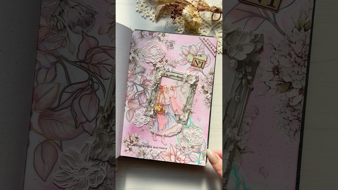 ASMR Pink Journaling Ideas🩷💖🩷Art Scrapbooking #journaling #journalwithme #scrapbooking