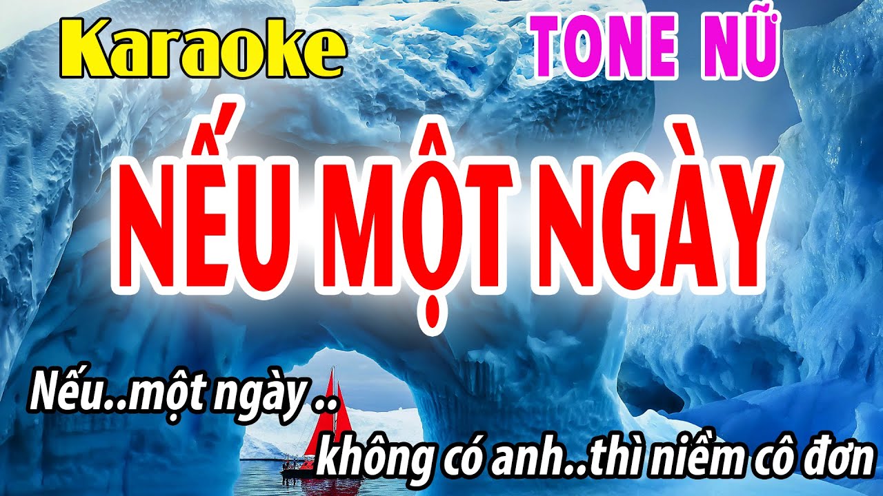 Karaoke Nếu Một Ngày Tone Nữ | D#m | Đời Sống và Âm Nhạc