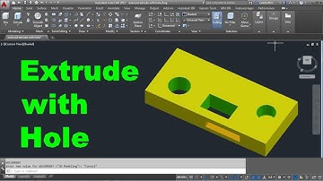 AutoCAD Extrude with Hole | AutoCAD Presspull Hole | AutoCAD 3D Change Plane