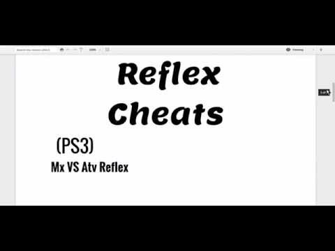 Mx vs Atv Reflex cheats ( PS3 )