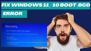 Fix Windows 11 / 10  Boot\BCD Errors Easy Solution 2024