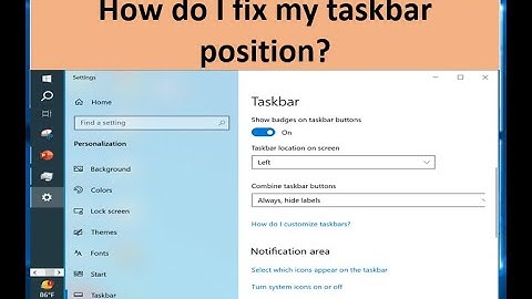 How to change taskbar settings in Windows 10 and 11 in Bangla. How do I fix my taskbar position?