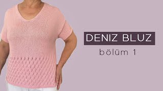 Deniz Bluz 1Omuz Örgü 