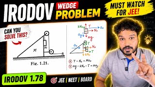 Acceleration of the block sliding with Wedge problem | Irodov 1.78 Explained!