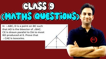 In △ABC, D is a point on BC such that AD is the bisector of ∠BAC. CE is drawn parallel to DA to meet