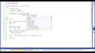 Finding the average of an array using recursion with C++