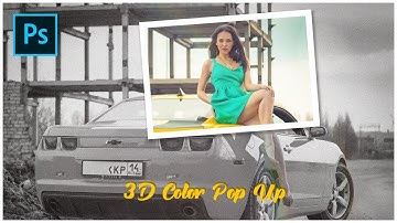 3D Color Pop Up Effect In Adobe Photoshop Cc 2019 - Photoshop New Tutorial