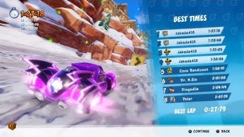 CTR: Time Trial - Blizzard Bluff - Beating Oxide