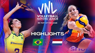 🇧🇷 BRA kontra 🇳🇱 NED – najważniejsze momenty | Tydzień 2 | VNL kobiet 2024