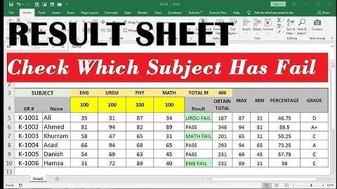 how to Create Result sheet in MS Excel | Microsoft excel work student results