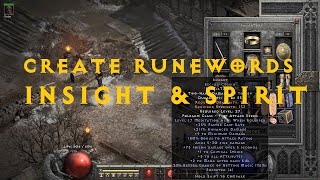 INSIGHT Runeword - SPIRIT Weapon Runeword - Find 4 Socket Weapon - Diablo 2 Resurrected