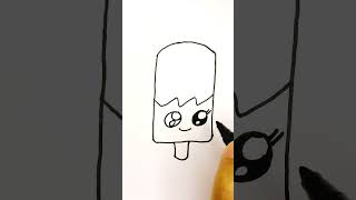 How to draw a cute ice cream رسم ايس كريم كيوت #atfalona_today #shorts #drawing