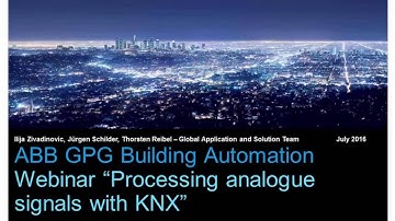 Webinar about processing analogue signals with KNX