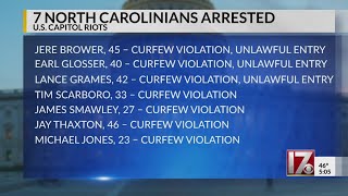 At least 7 people from NC arrested amid chaos at the Capitol