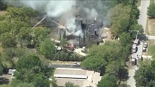 Crews battle 2-alarm fire in Hudson