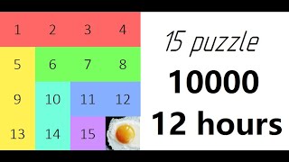 15 puzzle x10000 in 12 hours 48 minutes [WR] (20 sessions) [Part 1]