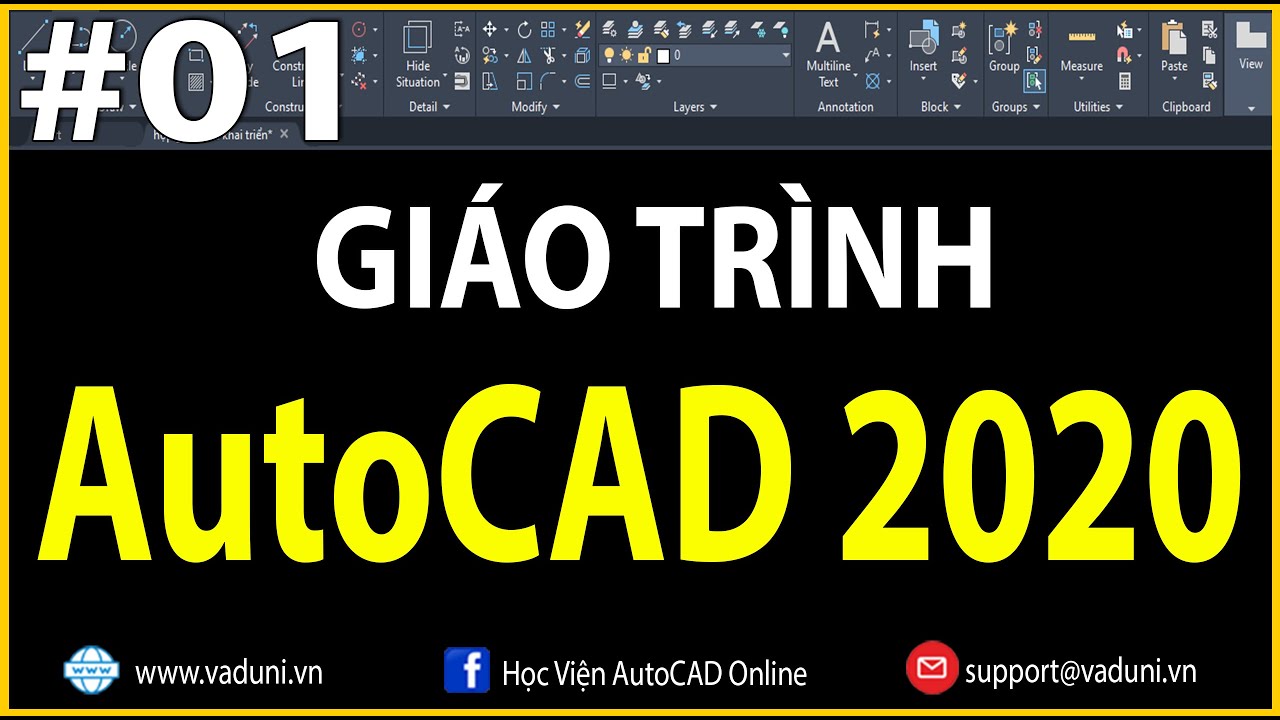 Khóa học autocad cơ bản | Học AutoCAD | Giáo Trình học AutoCAD 2020 Cơ Bản | Bài 1