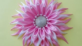 How to Make Beautiful Kanzashi Satin Ribbon Flower