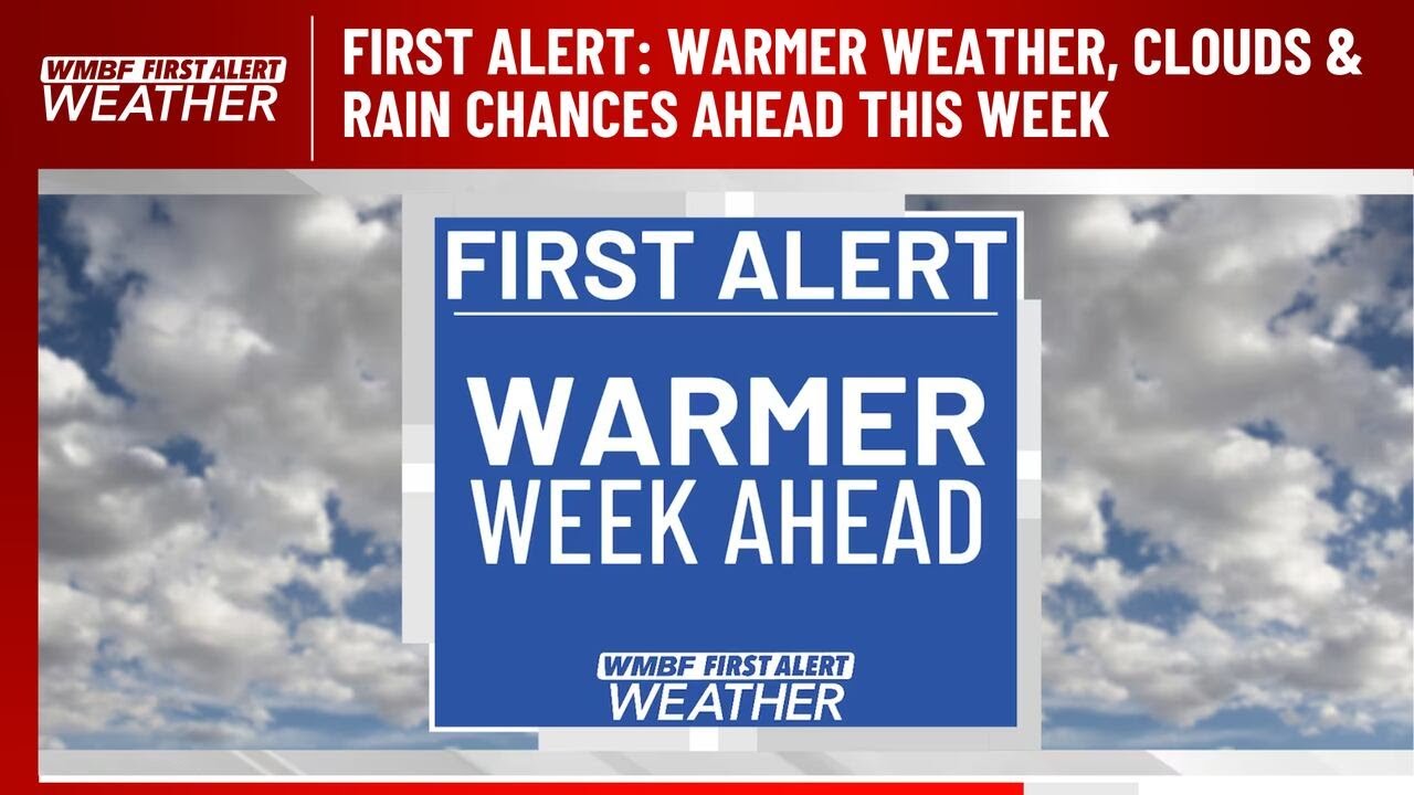 FIRST ALERT: Warmer weather, clouds & rain chances ahead this week ...