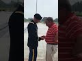 My Father giving me my first salute as a 2nd Lieutenant