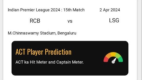 #fantasyteam #predictions using best #cricketanalysis for #rcbvslsg #ipl2024 #cricketlover