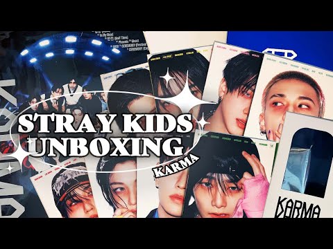 Unboxing 12 versions of KARMA 🏆🎊| Stray Kids - YouTube
