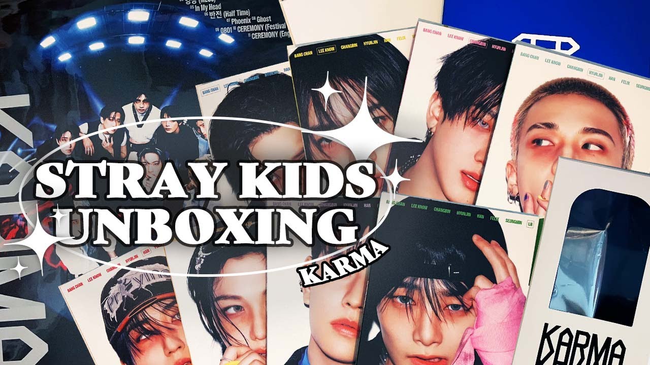 Unboxing 12 versions of KARMA 🏆🎊| Stray Kids - YouTube