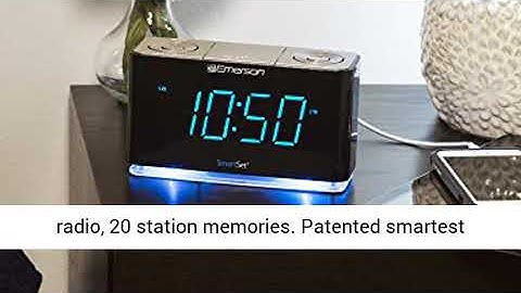 Emerson Radio Emerson Smartset Alarm Clock Radio with Bluetooth Speaker, Charging StationPhone Charg