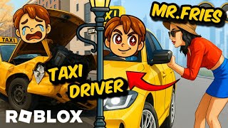I became TAXI DRIVER in Roblox !! MrFries FAST TAXI DRIVER 🚕 Passenger Accident Happy Ride or Angry😠 screenshot 2