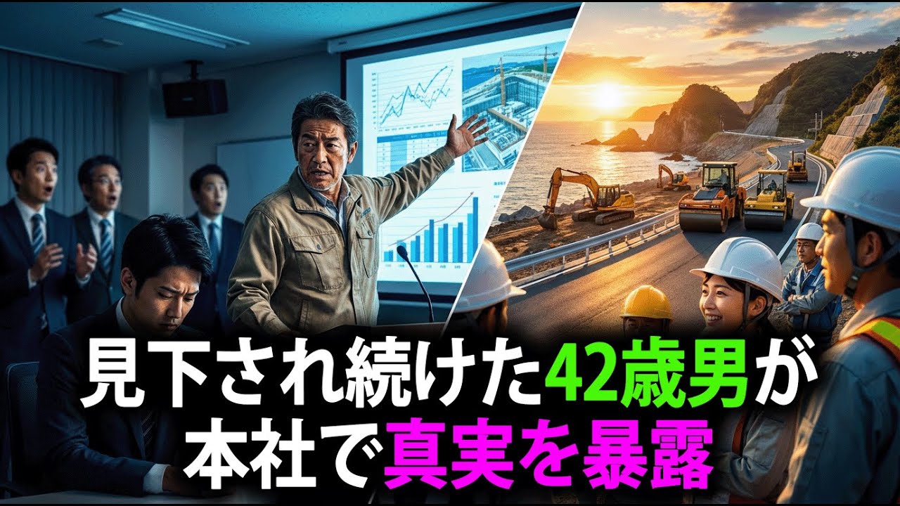 【涙】学歴で笑われた男の道路が命を救った…農業高校卒現場監督が証明した「本当に価値がある仕事」