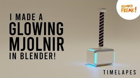I Made A Glowing Mjolnir in 3D | Blender Time lapse | Making Thor