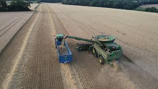 spring barley harvest 2019 clanfield hampshire