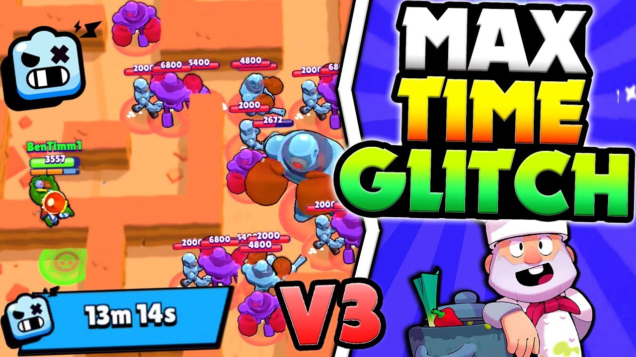 New Glitch For Max Time In Robo Rumble V3 In Brawl Stars How To Beat Robo Rumble W Dyna Glitch Youtube - how much do you get for robo rumble brawl stars