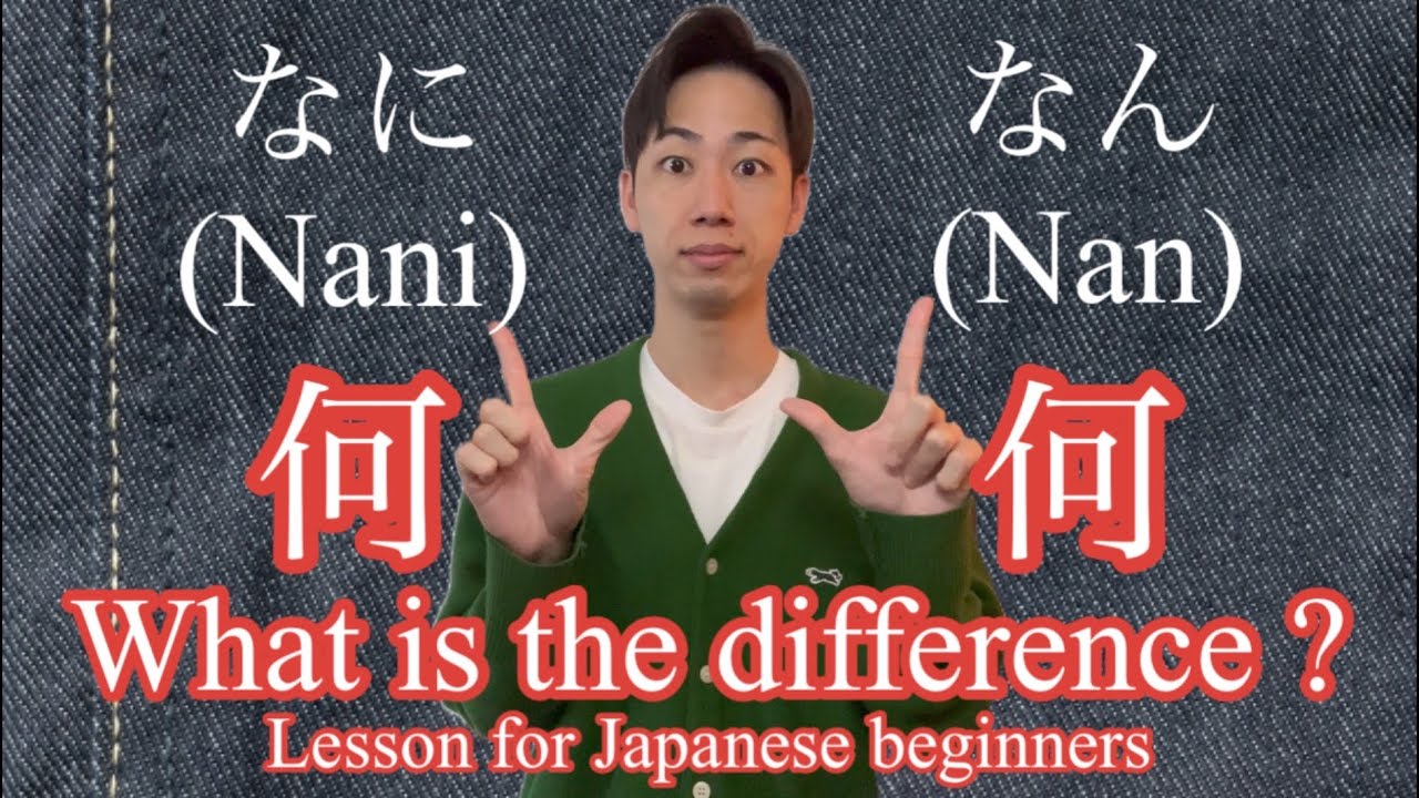 【Learn Japanese】 What is the difference between Nani and Nan Lesson for ...