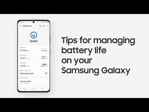Samsung Support: How to extend battery life