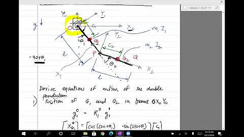 Robotics Lec11: Double pendulum, equations and simulation (Fall 2020)