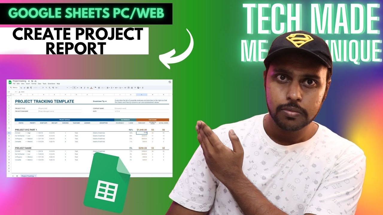 How to create project report in Google sheets | create project report ...