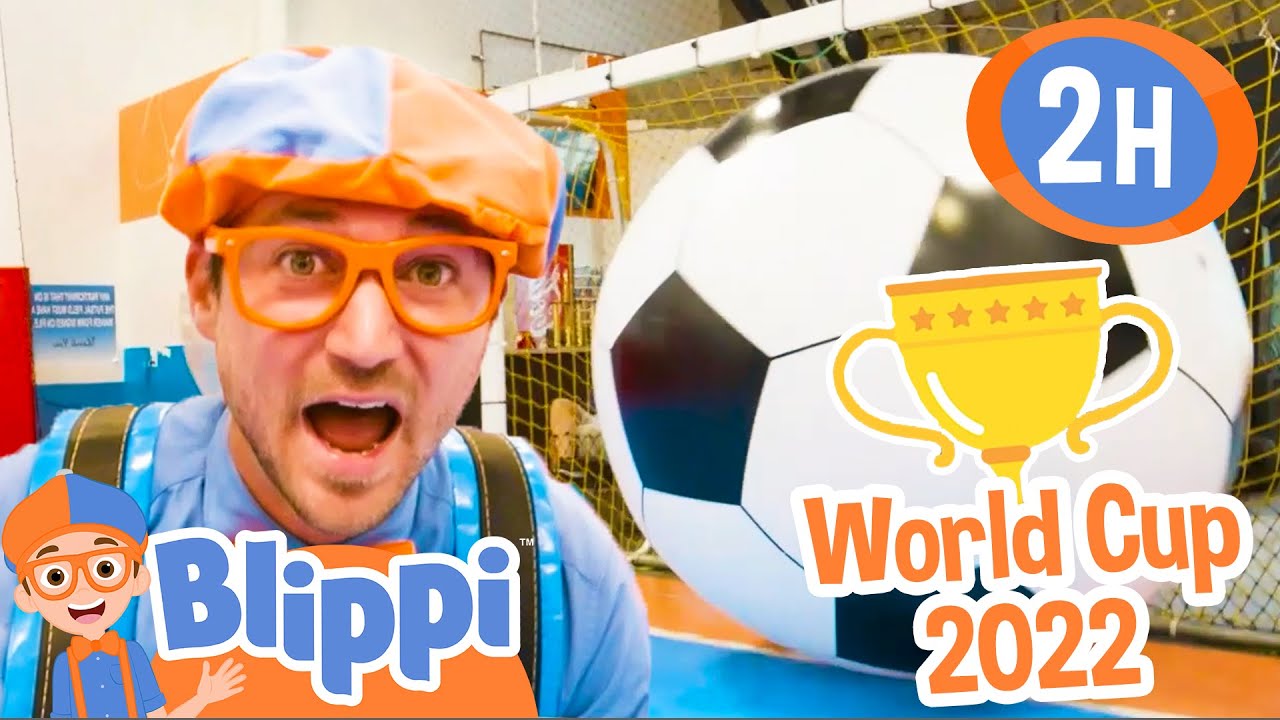 Blippi Plays Soccer to Prepare for the World Cup 2022!, 2 HOURS OF BLIPPI  TOYS!