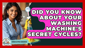 Did You Know About Your Washing Machine