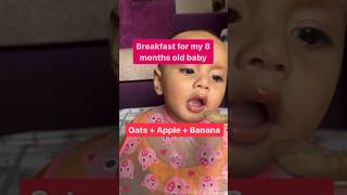 OATS RECIPE Breakfast for my 8 months old baby babyfood healthyfood shorts babyvideos recipe