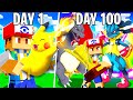 I spent 100 days as ash ketchum in pixelmon pokmon in minecraft