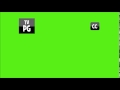 TV PG Rating Black Green Screen 