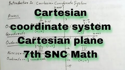 Cartesian coordinate system || Cartesian plane || 7th SNC Math (2023)