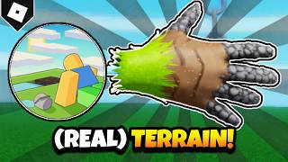How To Get 'Infinite Cobblestone Generator' BADGE   TERRAIN GLOVE in SLAP BATTLES! [ROBLOX]